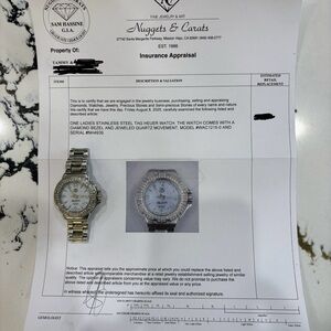 Tag Heuer Diamond Bezel Mother of Pearl 27mm Aquaracer Lady Quartz Watch.